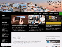Tablet Screenshot of languageresourcegroup.com